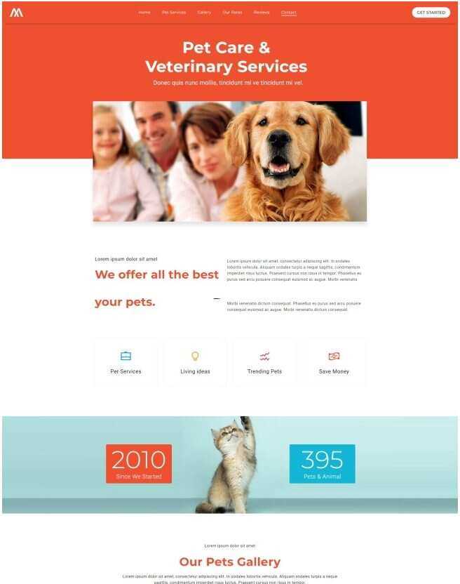 宠物护理服务机构网站html模板 - 网创智汇