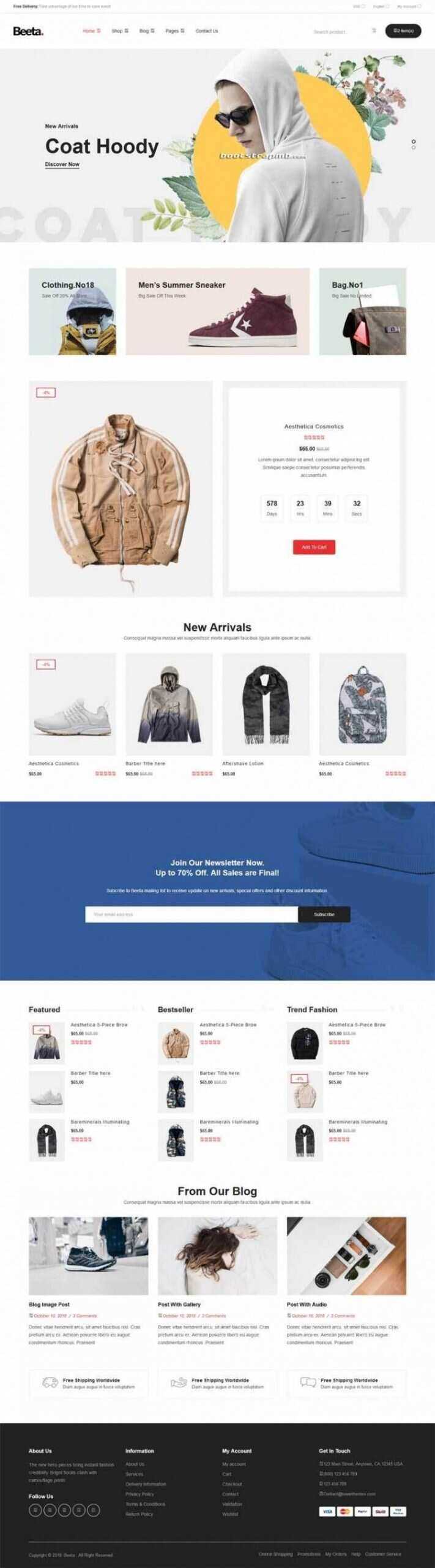 多功能电子商务Bootstrap4响应式HTML5 - 网创智汇