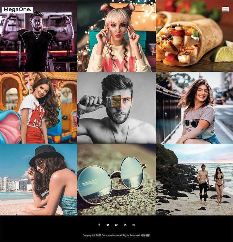 创意摄影作品图片集分享网站html模板 - 网创智汇