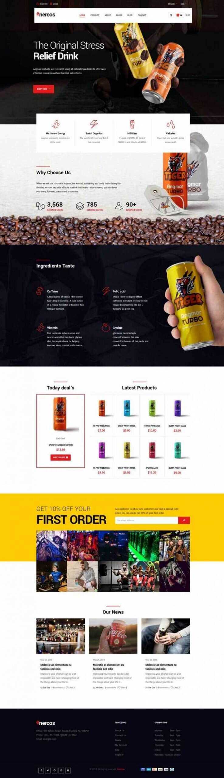 大气响应式运动饮料品牌商城html模板 - 网创智汇