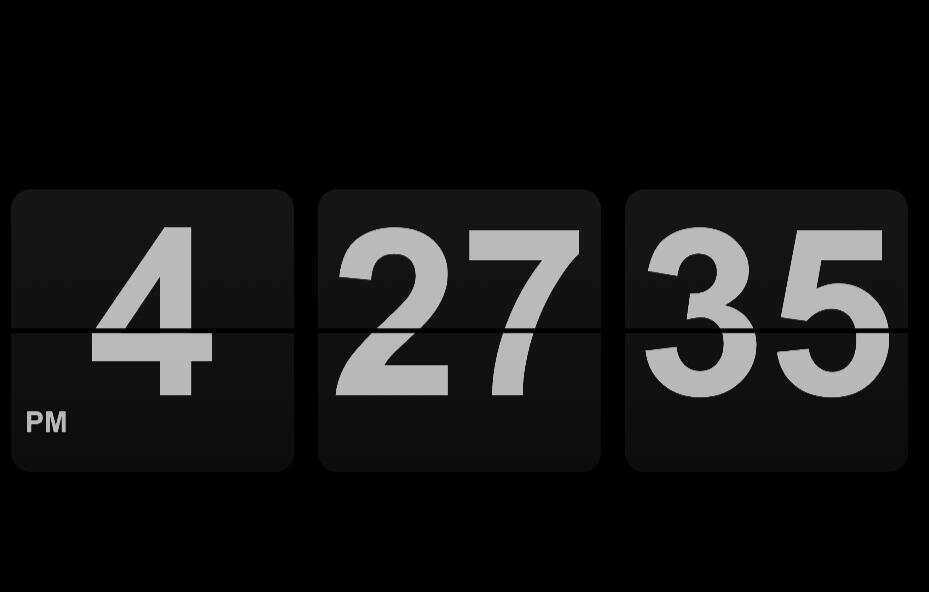 倒计时单页翻页时钟HTML源码，黑色翻页时钟HTML源码 - 网创智汇