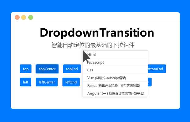 智能定位的最基础的下拉组件 - 网创智汇
