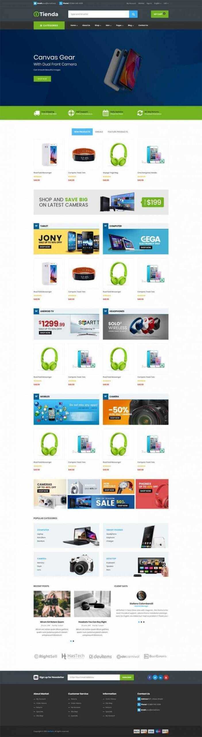 Bootstrap4手机数码商城响应式前端 - 网创智汇