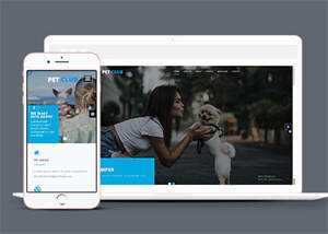 宽屏宠物狗医院类网站模板下载 - 网创智汇