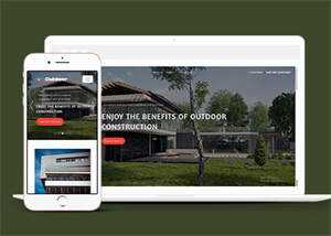 简洁户外房屋建造网站模板下载 - 网创智汇