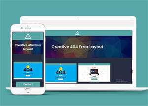 简洁个性化404错误页模板源码 - 网创智汇