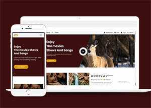 宽屏电影预告片类网站模板下载 - 网创智汇