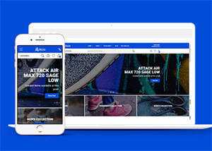 宽屏时尚运动鞋购物类网站模板 - 网创智汇