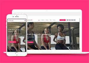 宽屏减脂瘦身运动计划网站模板 - 网创智汇