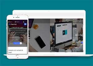 响应式艺术创作类公司网站模板 - 网创智汇