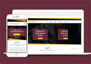 响应式黄色线条简洁网站模板 - 网创智汇