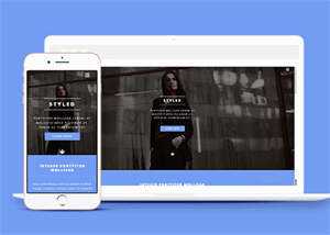 宽屏时尚女性服装展示网站模板 - 网创智汇