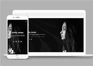 黑色设计师简历响应式网页模板下载 - 网创智汇