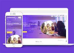 紫色精品商业合作网站模板源码 - 网创智汇