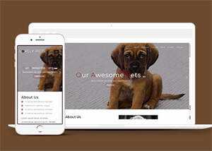 简洁宠物饲养单页HTML模板下载 - 网创智汇