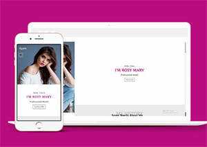 响应式左侧固定模特网站模板 - 网创智汇