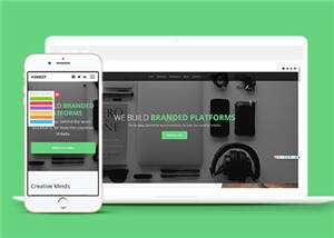 宽屏企业品牌动态展示响应式网站模板下载 - 网创智汇