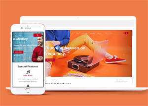 简洁耳机生产企业网站模板下载 - 网创智汇