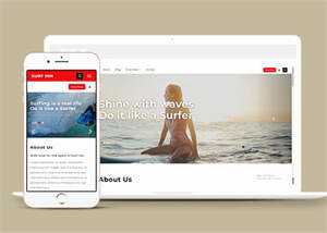 简洁海上冲浪HTML网页模板下载 - 网创智汇