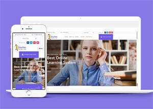 紫色英语在线教育网站模板下载 - 网创智汇