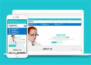 蓝色清新医院网页模板下载 - 网创智汇