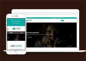 宽屏贫困儿童公益网站模板源码 - 网创智汇
