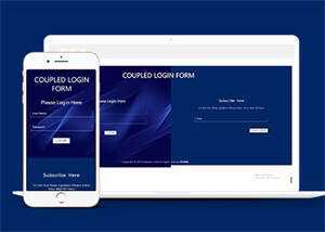 蓝色左右登录页面网站模板下载 - 网创智汇