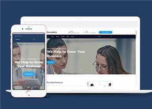 简洁业务咨询分析公司网站模板源码下载 - 网创智汇