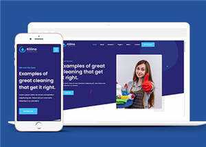 简约保洁公司网页模板源码下载 - 网创智汇