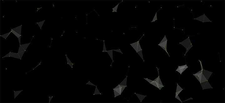 html5 canvas粒子组合三角形3D结构旋转动画特效 - 网创智汇