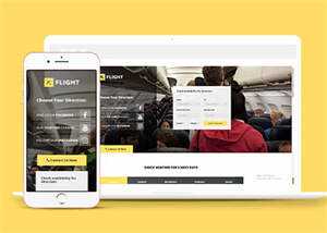 宽屏航空公司机票预订官网模板 - 网创智汇