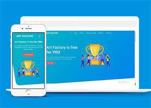 蓝色设计公司扁平化网站模板 - 网创智汇