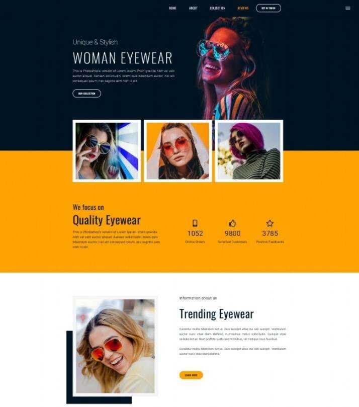 时尚女士墨镜品牌宣传网站html模板 - 网创智汇