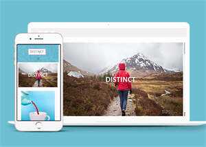 简洁左侧固定导航旅游网站模板 - 网创智汇