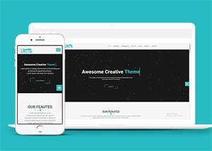 宽屏扁平化音乐公司网站模板 - 网创智汇
