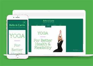 宽屏瑜伽训练工作室网站模板 - 网创智汇