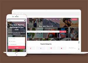 简约型分类商店平台网站模板下载 - 网创智汇