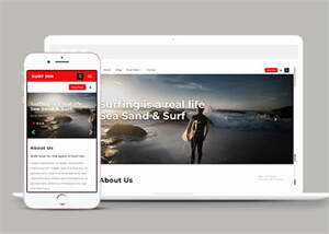 海上冲浪旅游项目网站模板下载 - 网创智汇