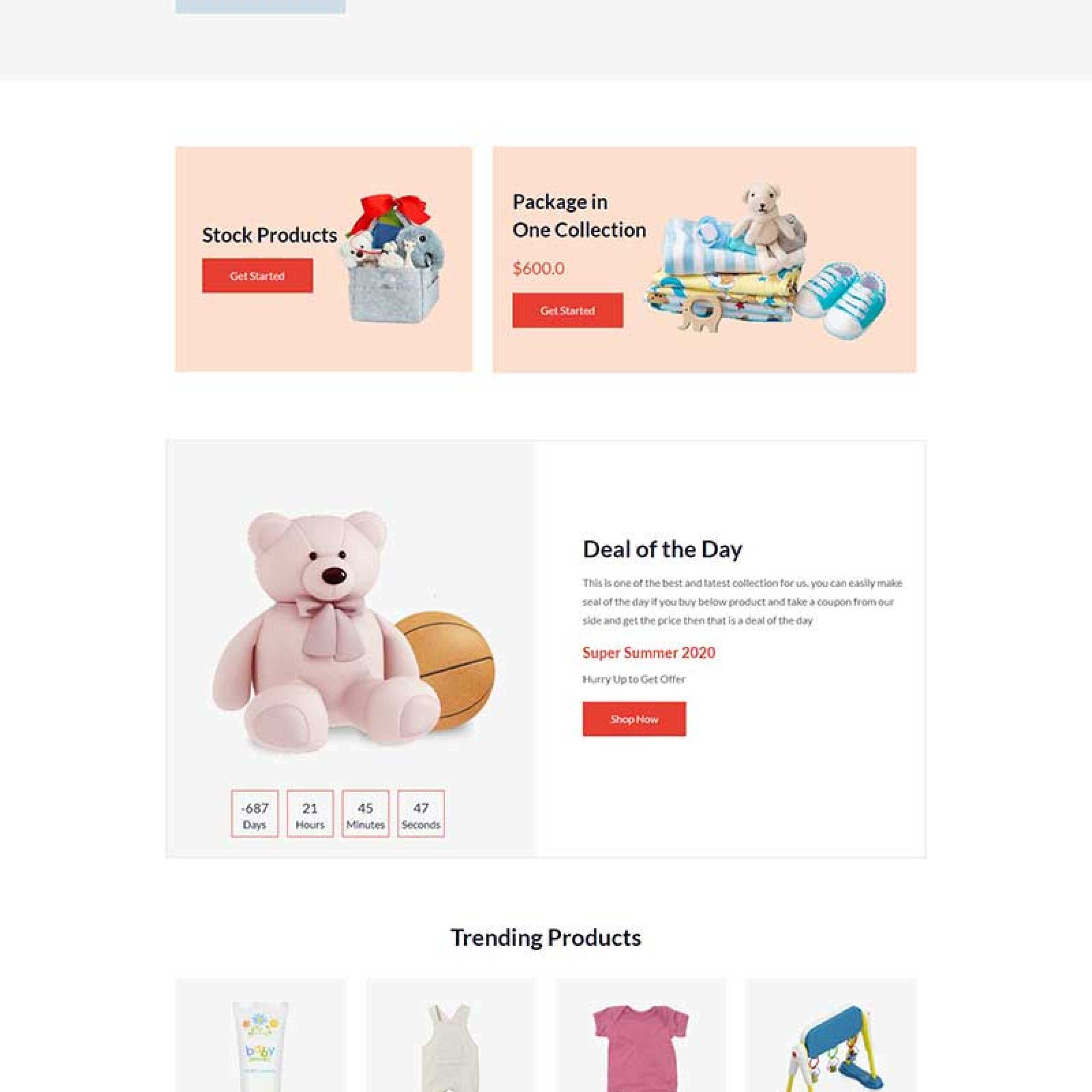 多用途响应式婴儿用品商店HTML5模板 - 网创智汇