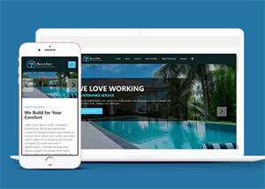 海滩度假山庄酒店网站模板下载 - 网创智汇