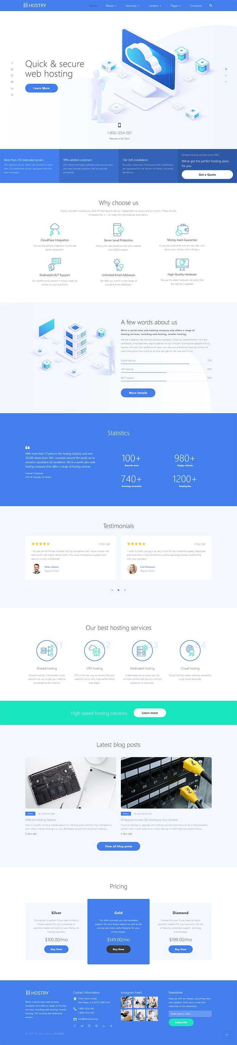 IDC虚拟主机托管官网html模板 - 网创智汇