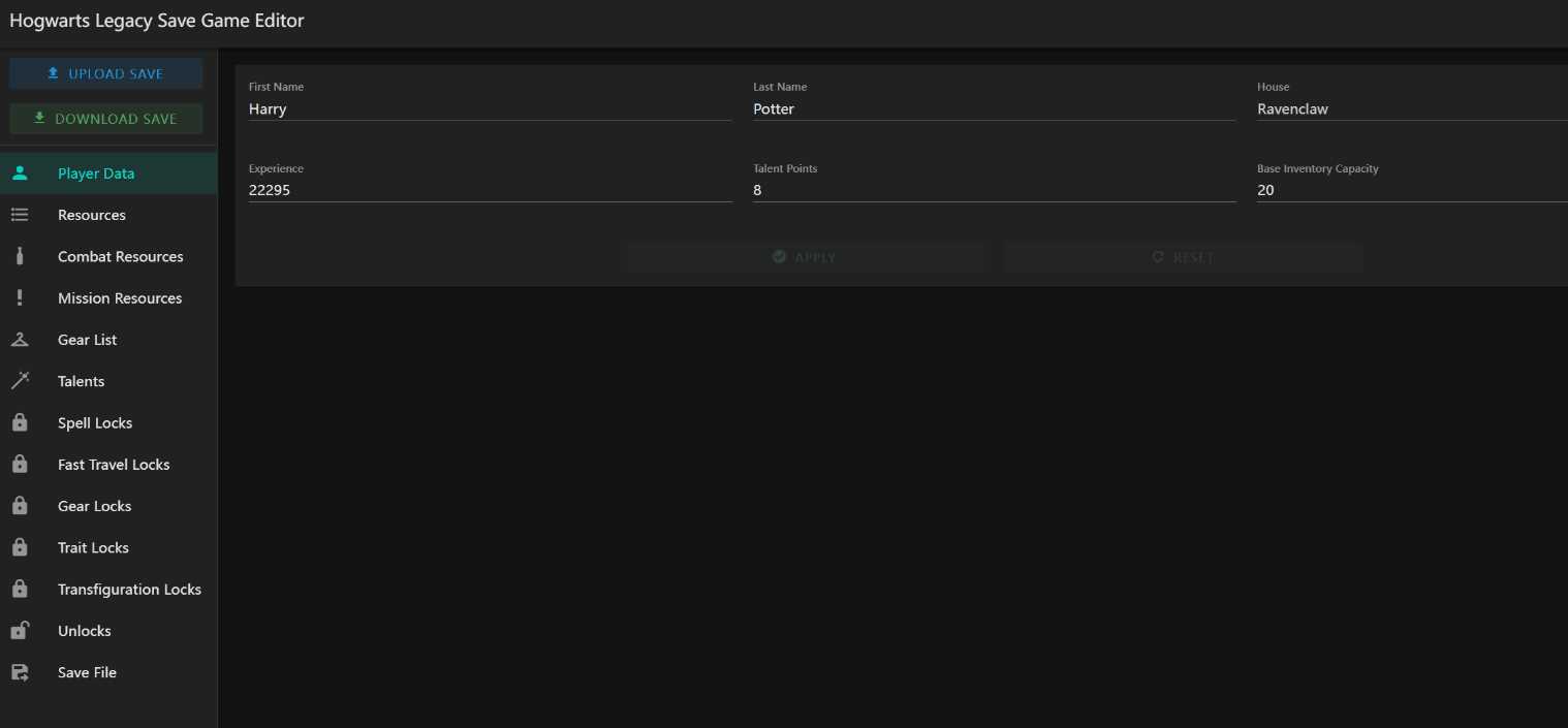 霍格沃茨之遗游戏存档编辑器1.7.1 - 网创智汇