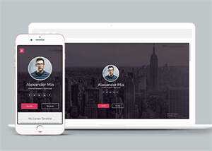 侧边栏导航简历介绍类网站模板 - 网创智汇