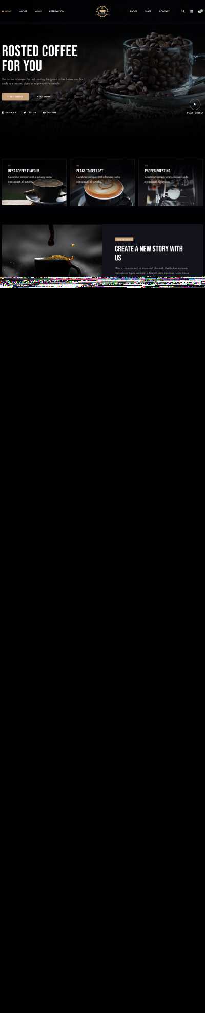 咖啡饮品类销售网站模板 - 网创智汇