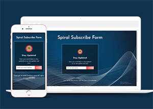 简洁线条背景邮件订阅网站模板 - 网创智汇