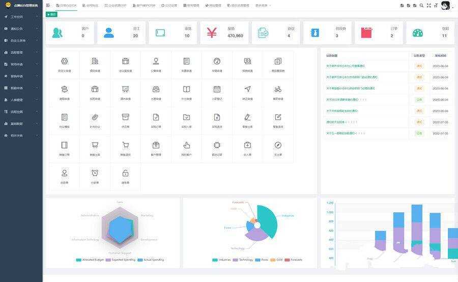 开源OA协同办公系统，集成Flowable流程引擎 可拖拽创建个性表单 - 网创智汇