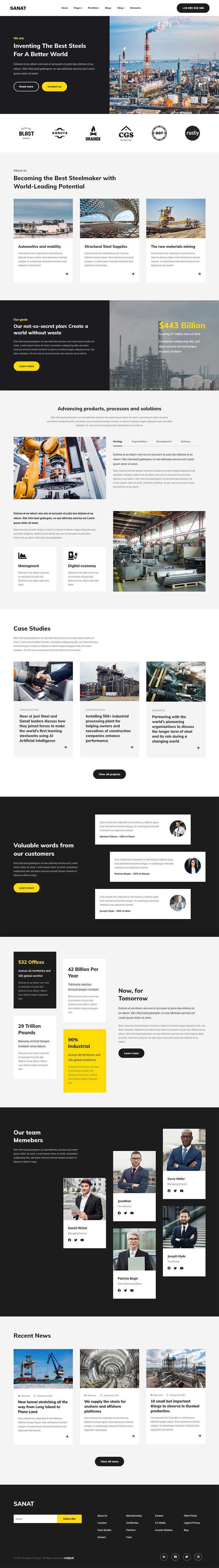 bootstrap重工业集团企业官网html5模板 - 网创智汇
