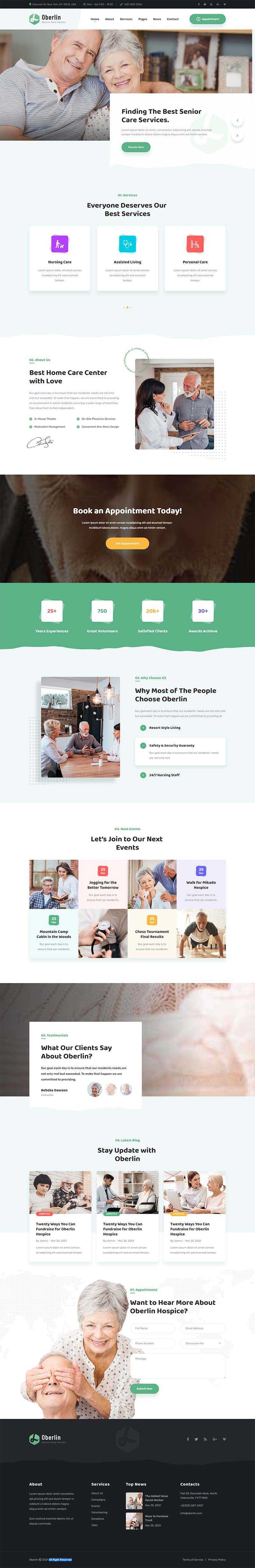 响应式养老院护理机构官网html5模板 - 网创智汇