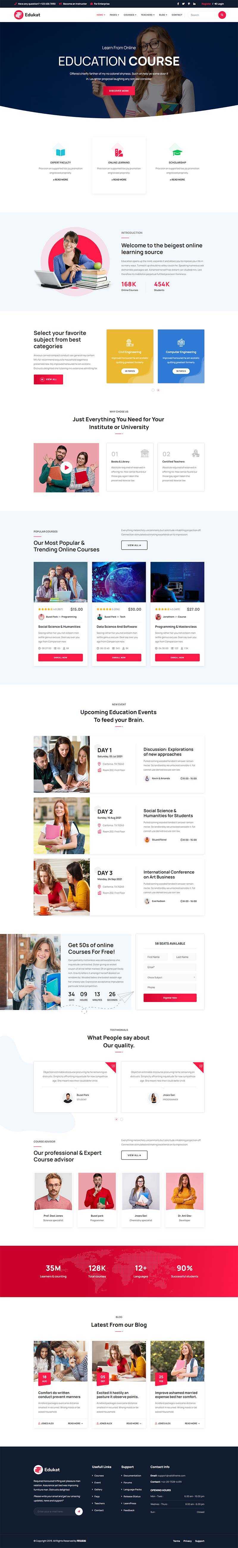 响应式教育课程培训学习类官网html模板 - 网创智汇