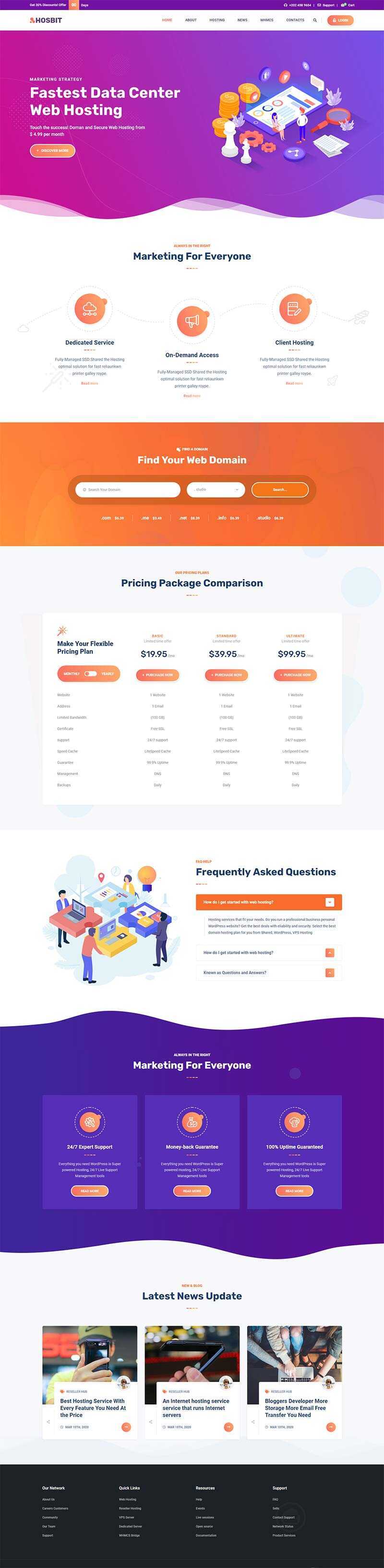 云主机域名服务网站HTML5模板 - 网创智汇